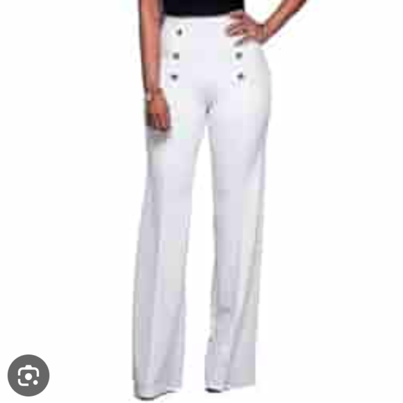 Calvin Klein White Wide Leg Pants - Picture 1 of 6